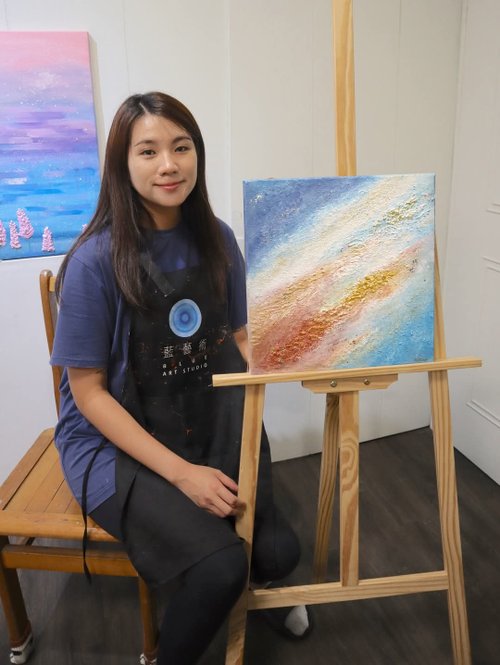 抽象アクリル画 金箔アート 金箔の額入りアクリル抽象画 キャンバスアート オリジナルツリー