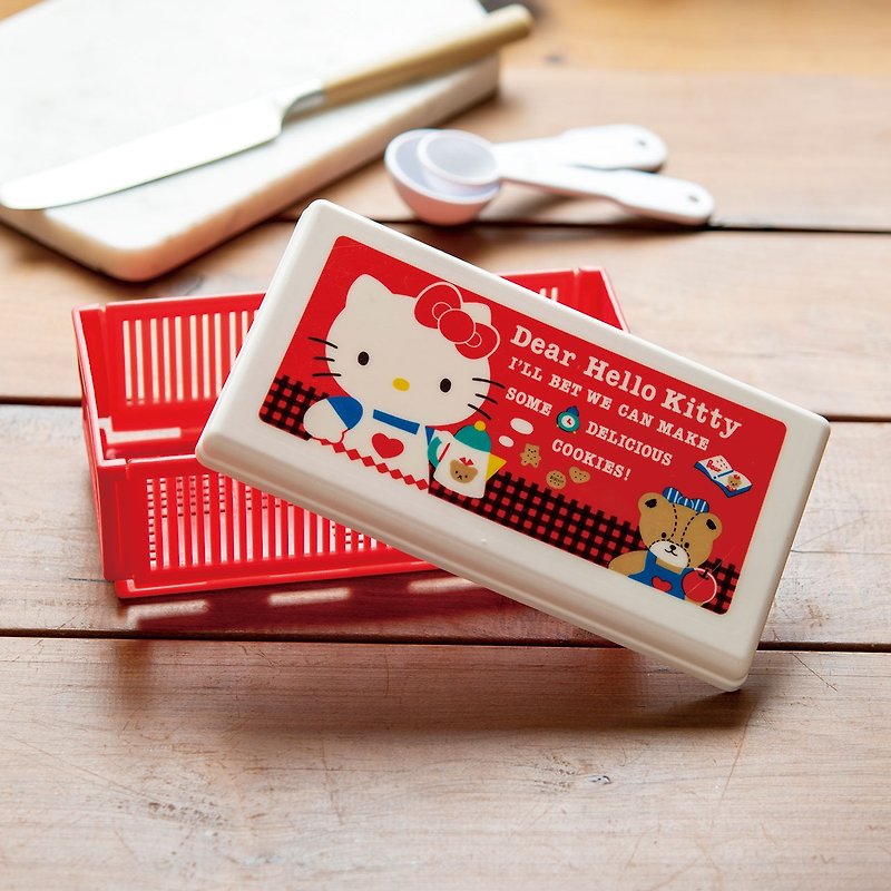 Hello Kitty 復古經典款收藏誌 第十期 三明治盒 - 便當盒/食物袋 - 塑膠 紅色