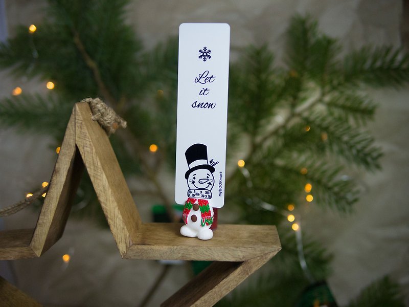 Snowman bookmark from authentic MYBOOKMARK - Bookmarks - Clay Multicolor