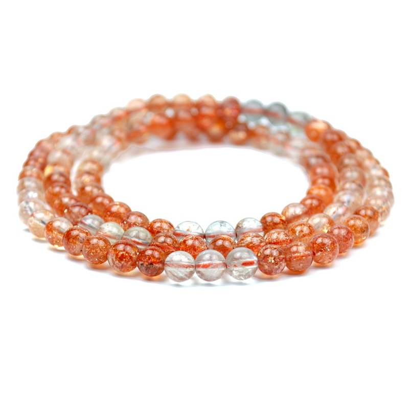 Arusha Golden Texture Dots Bracelets Triple Laps 5mm Japanese Elastic String - สร้อยข้อมือ - คริสตัล หลากหลายสี