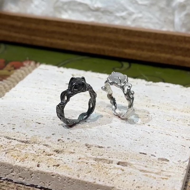 夜與日 - Night & Day - 戒指 - 銀 銀色