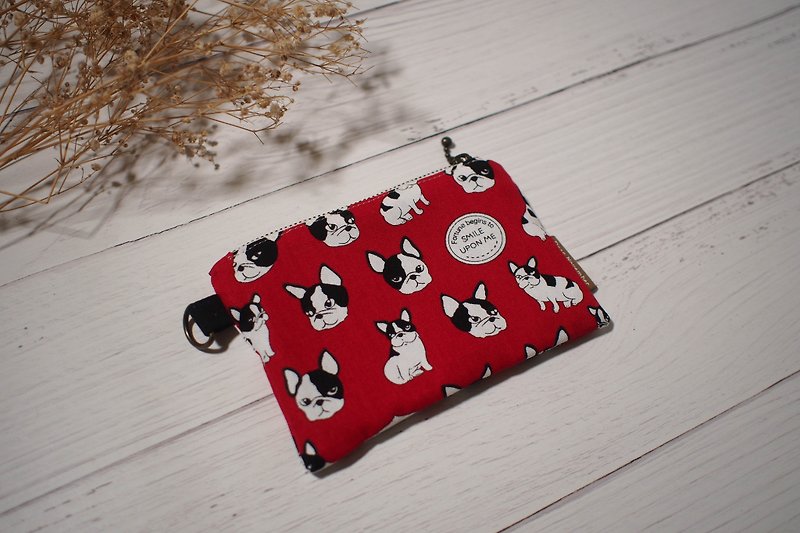 Walking series universal bag/coin purse/storage bag/naughty method bucket/out of print - Coin Purses - Cotton & Hemp Red