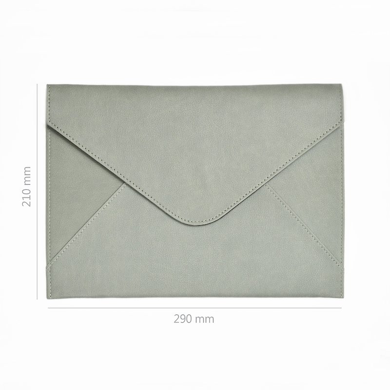 Italiana 10" tablet bag free system imprinted iPad tablet cover gray - กระเป๋าแล็ปท็อป - หนังเทียม สีเทา
