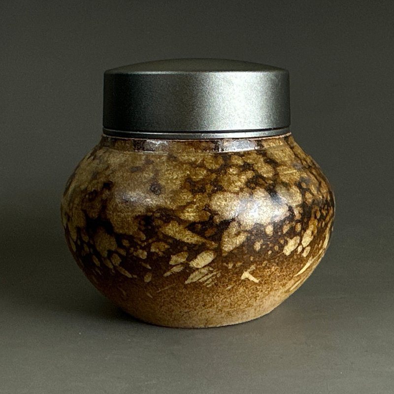 台灣【釉變】流體手拉茶甕06 - 茶壺/茶杯/茶具 - 陶 咖啡色