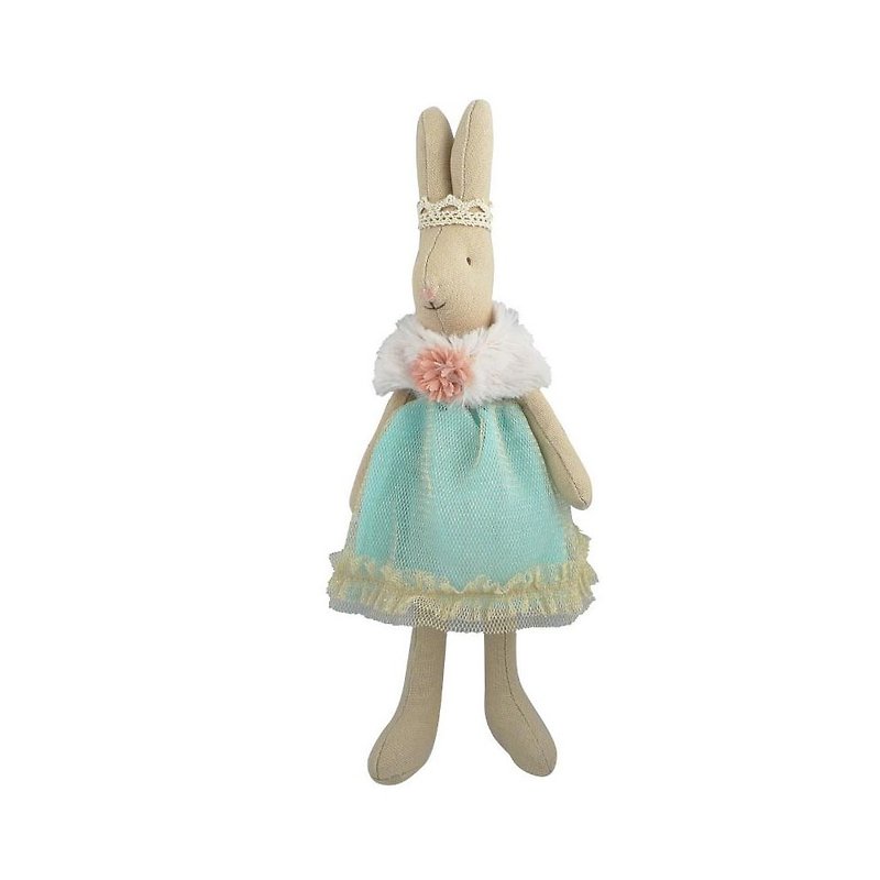 Maileg Mini Princess Rabbit, Sofia - ตุ๊กตา - ผ้าฝ้าย/ผ้าลินิน สีน้ำเงิน