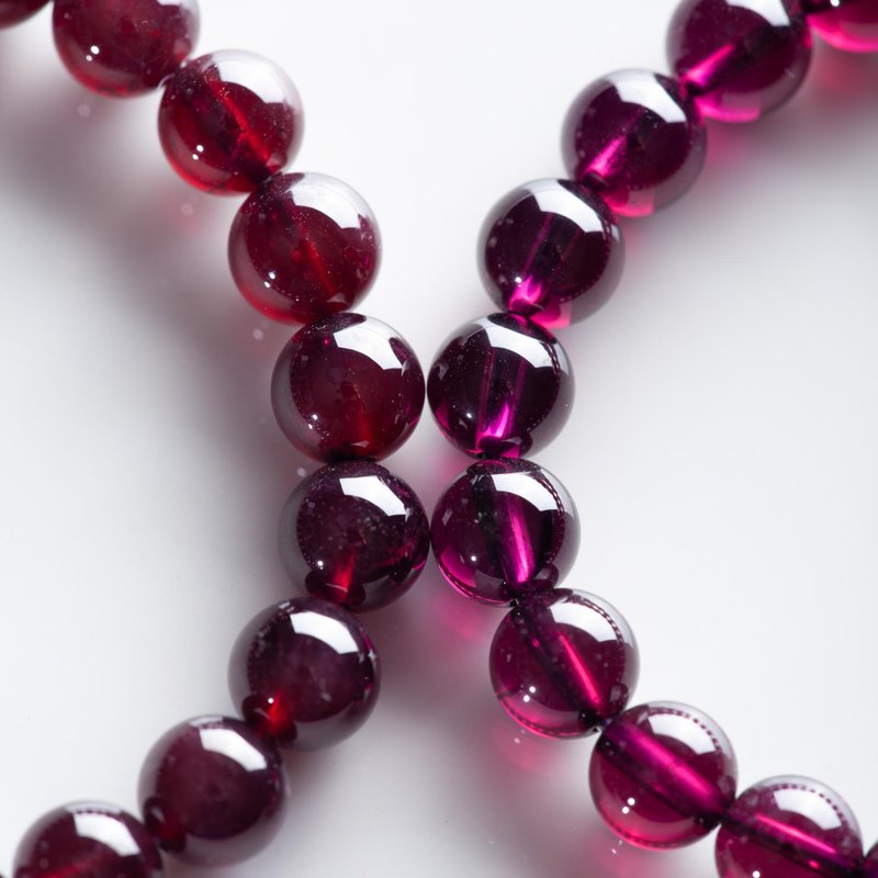 Red Garnet 8mm | Brazilian Rhodolite Garnet Bracelet - Bracelets - Semi-Precious Stones Red