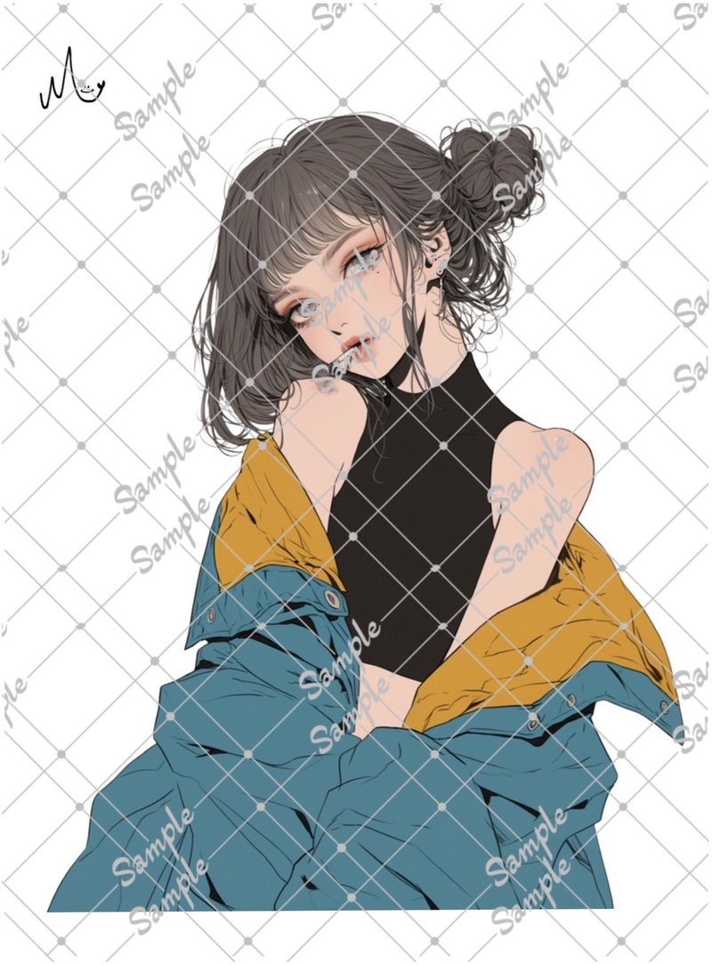 オリジナル人物ステッカー - 貼紙 - 紙 
