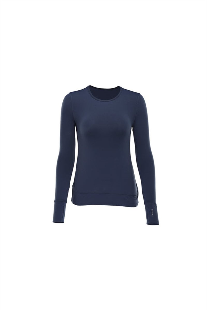 Pisticci Long Sleeve - 瑜珈服/瑜珈褲 - 尼龍 藍色