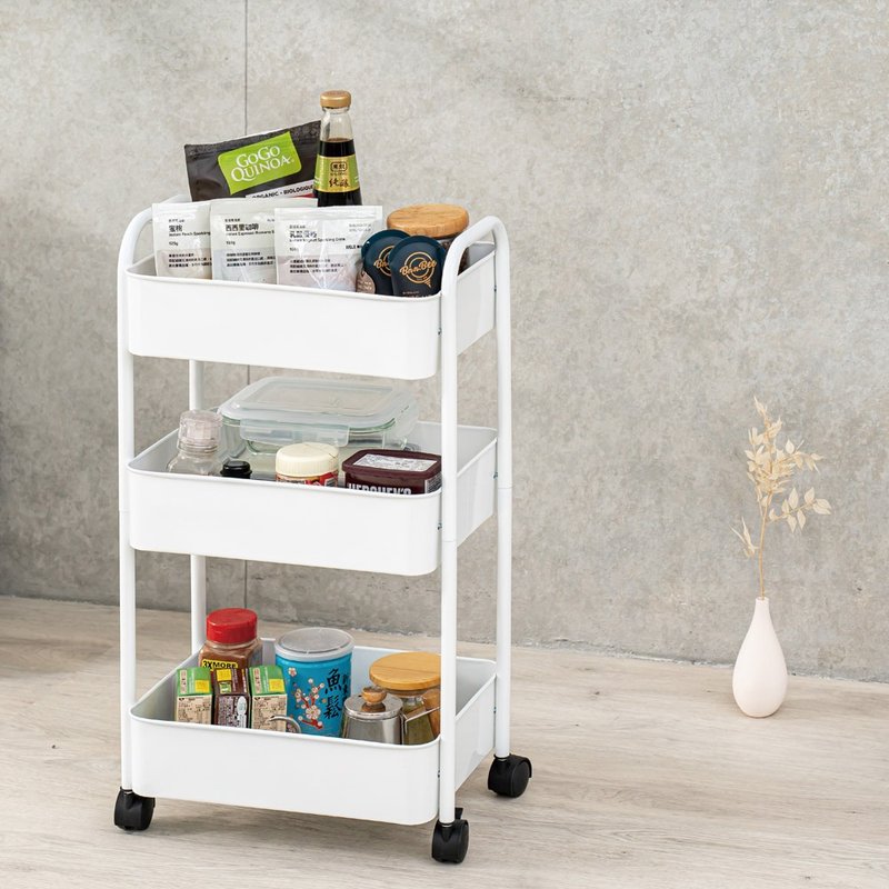 [Bayer Home Furnishing] Three-layer storage trolley - Storage - Other Metals 