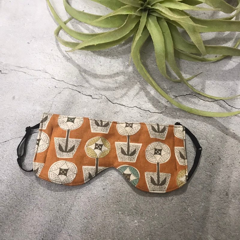 Sienna silk lining sleeping mousse eye mask - ผ้าปิดตา - ผ้าฝ้าย/ผ้าลินิน สีน้ำเงิน