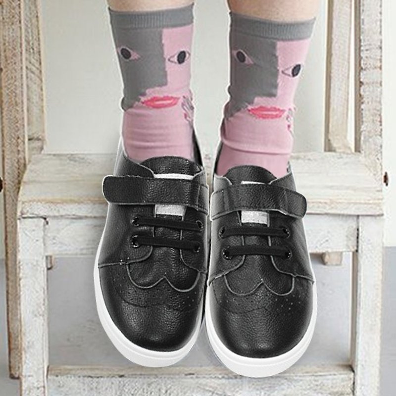 Full leather British yuppie – Oxford casual shoes / children's shoes (black) - Kids' Shoes - Genuine Leather Black