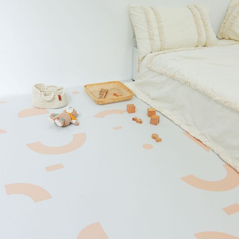 【PLAYZU】Cream Melaleuca∣ 2024 Representative Color Soft Peach Romantic Pink Crawling Mat - Crawling Pads & Play Mats - Other Materials Orange