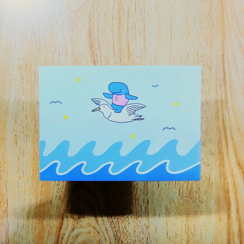 Mr. Seagull/ Postcard - Cards & Postcards - Paper Multicolor