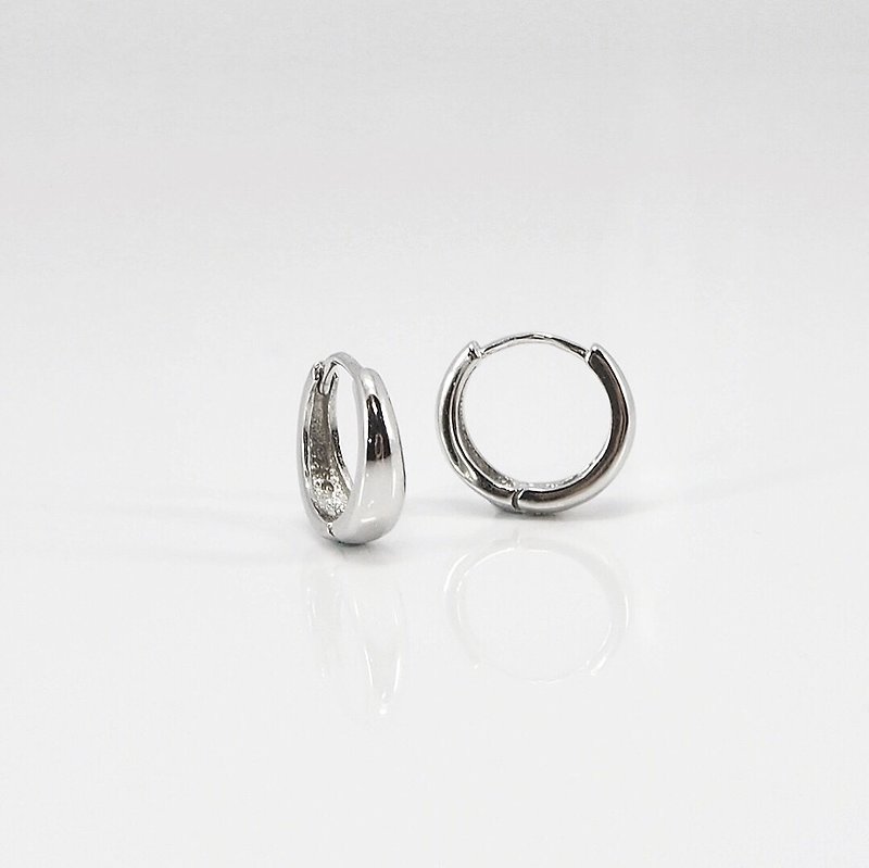 NO.60 CLASSIC STYLE EARRINGS classic basic earrings-925 sterling silver - ต่างหู - โลหะ สีเงิน