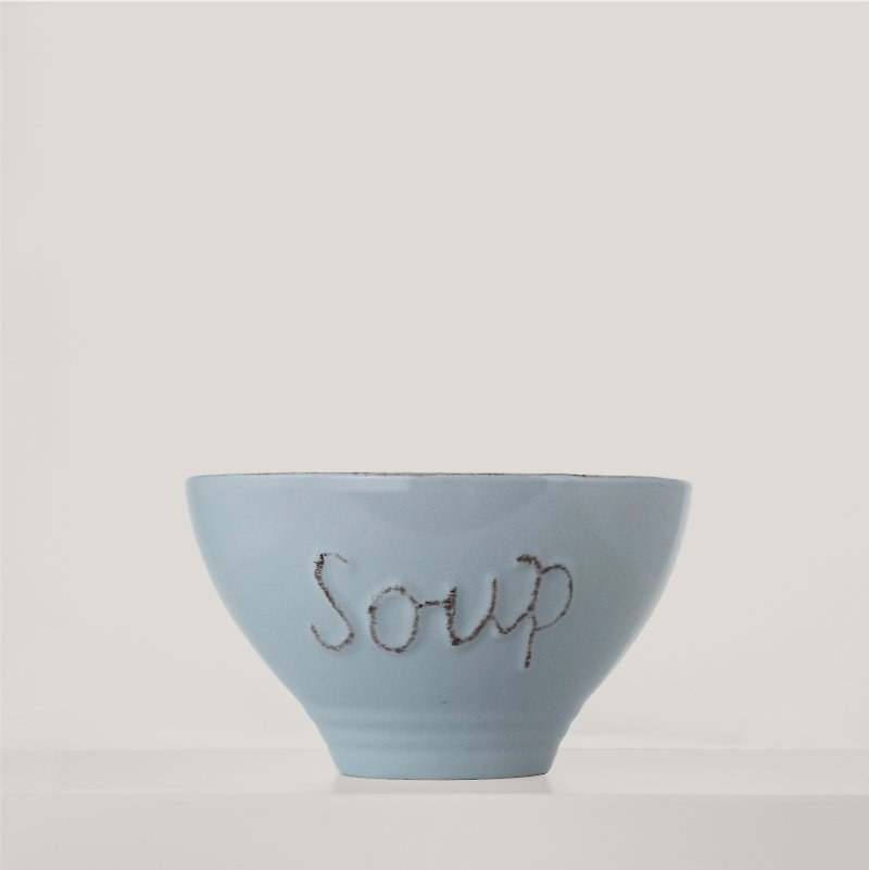 Horchill Provence Cappuccino Soup Bowl Blue Gray - ถ้วยชาม - เครื่องลายคราม สีน้ำเงิน