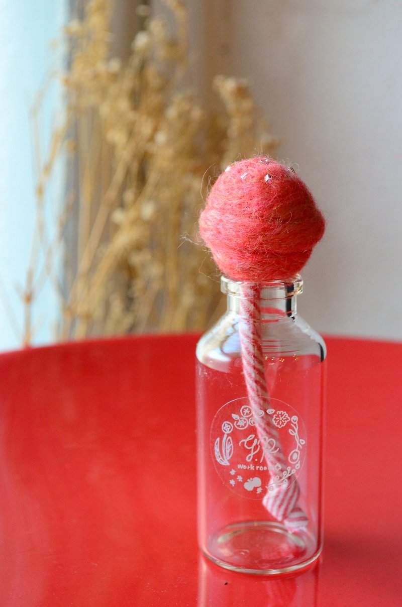 本ロリポップウールフェルトチューブ瓶の香り瓶の香りエッセンシャルオイルアロマテラピー（Tuolating液体なしで） - アロマ・線香 - ウール ピンク
