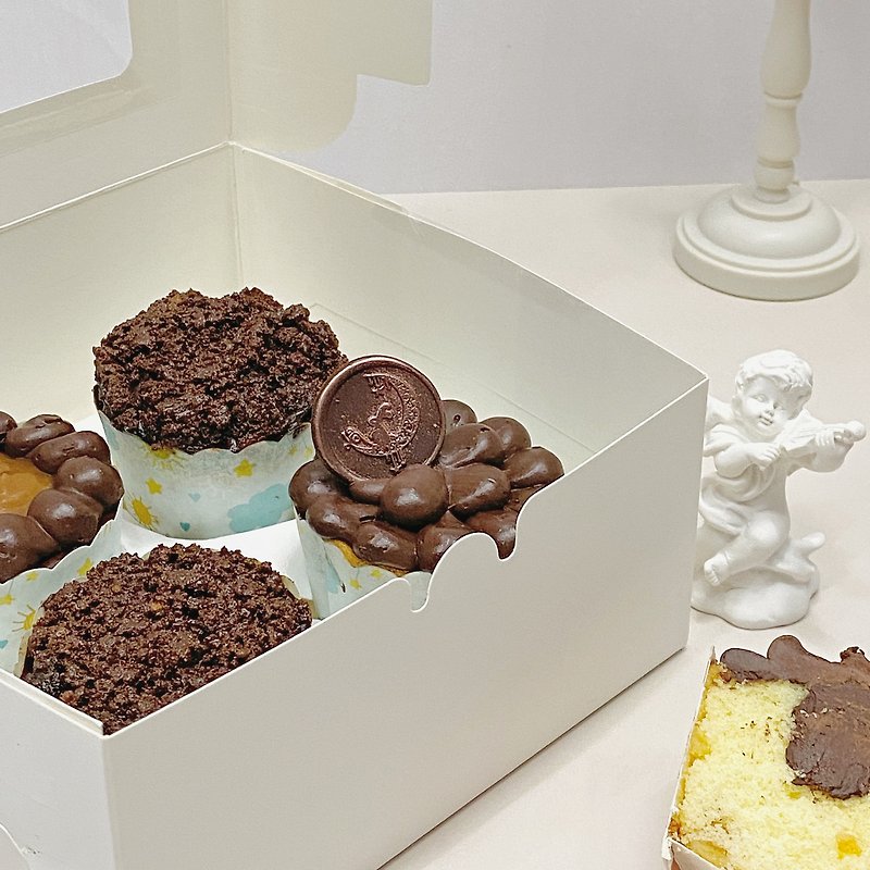 【Drunkard Cup Cake_Raw Chocolate Series】 - เค้กและของหวาน - อาหารสด สีทอง