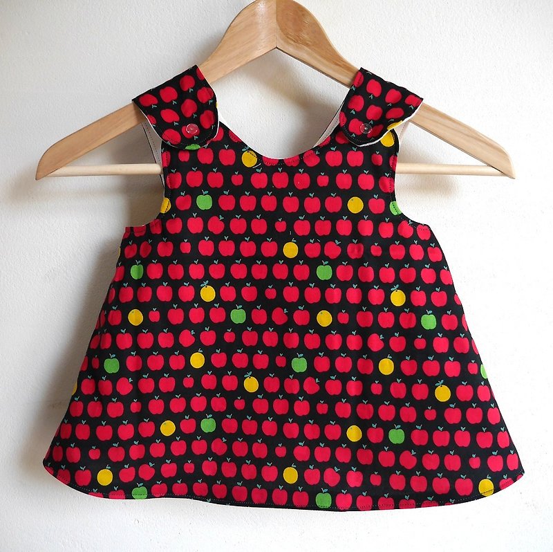 【6-12month】Baby Crossover Tunic / apple - Other - Cotton & Hemp Black