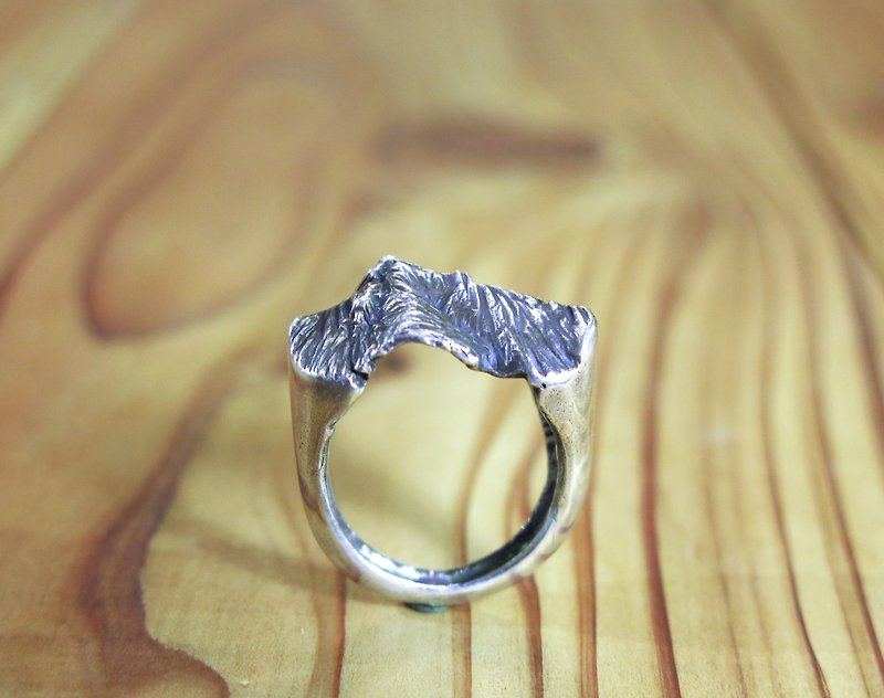 Jade Mountain Ring - General Rings - Sterling Silver Silver
