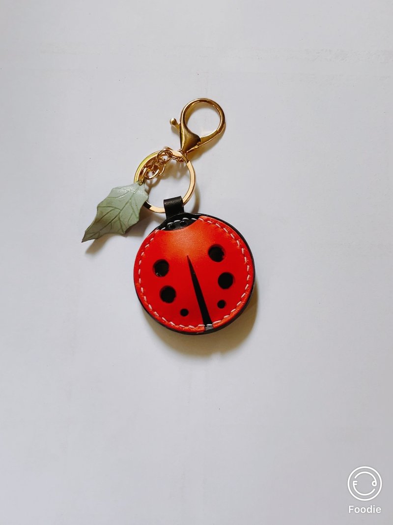 瓢蟲悠遊卡晶片 / 吊飾 - 鑰匙圈/鑰匙包 - 真皮 紅色