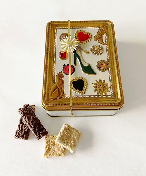 aoyama-decarbo 20入裝 低糖無麩質 巧克力脆片珠寶盒 /以色列金花按鈕