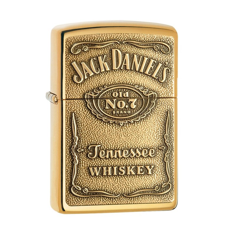 [ZIPPO official flagship store] Jack Daniel's joint model-classic badge (gold) 254BJD.428 - อื่นๆ - ทองแดงทองเหลือง สีทอง