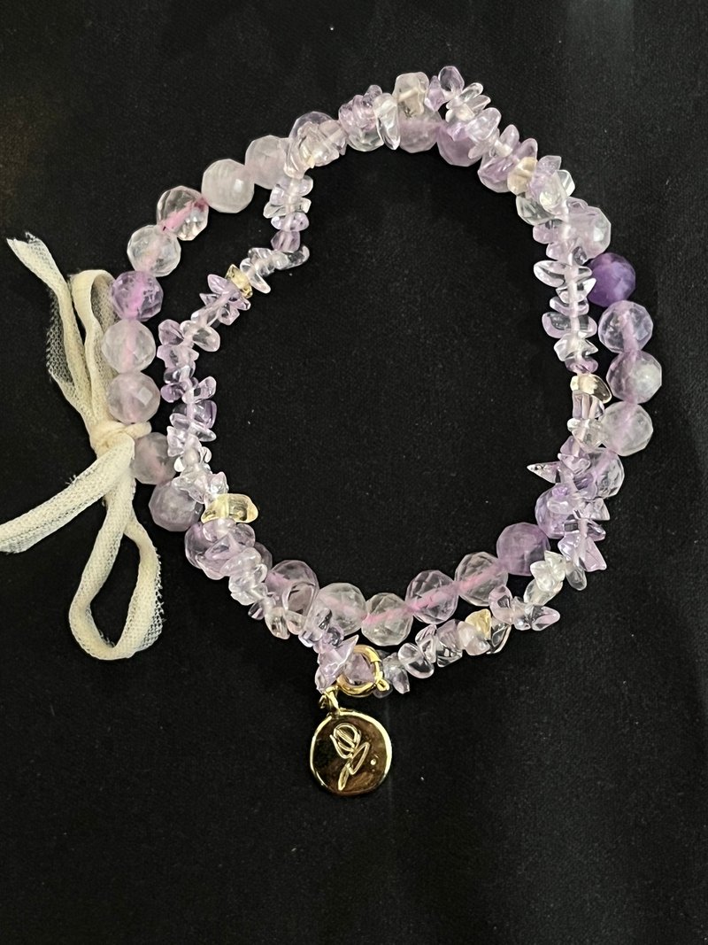 Fantasy Amethyst Bracelet Crystal Bracelet Lavender Amethyst Bracelet - สร้อยข้อมือ - คริสตัล สีม่วง