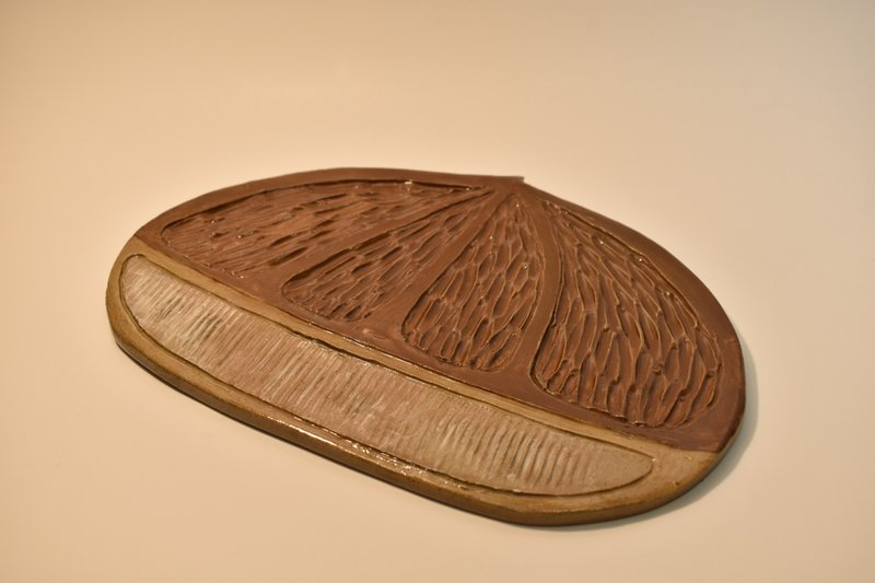 Chestnut Ceramic Flat Plate - Plates & Trays - Pottery 