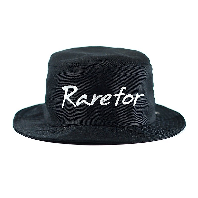 Rarefor cultural and creative trend of men and women all-match black hat fisherman hat {unique} unisex hat - หมวก - ผ้าฝ้าย/ผ้าลินิน สีดำ