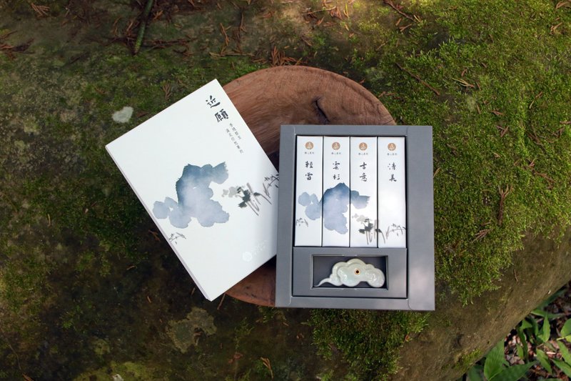 近願 水墨線香禮盒(附香插) 新手入門推薦組 - 香氛/精油/擴香 - 其他材質 灰色