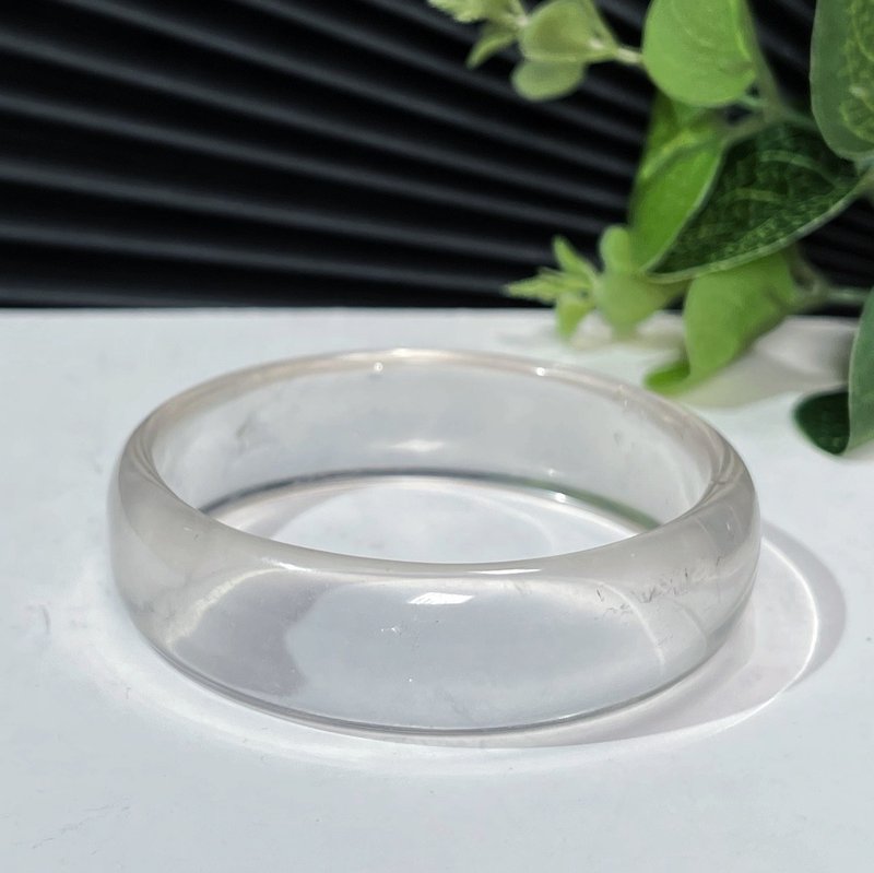 Welfare type glass body natural white crystal bracelet 52MM transparent cold wind crystal bracelet purification spirituality - สร้อยข้อมือ - คริสตัล ขาว