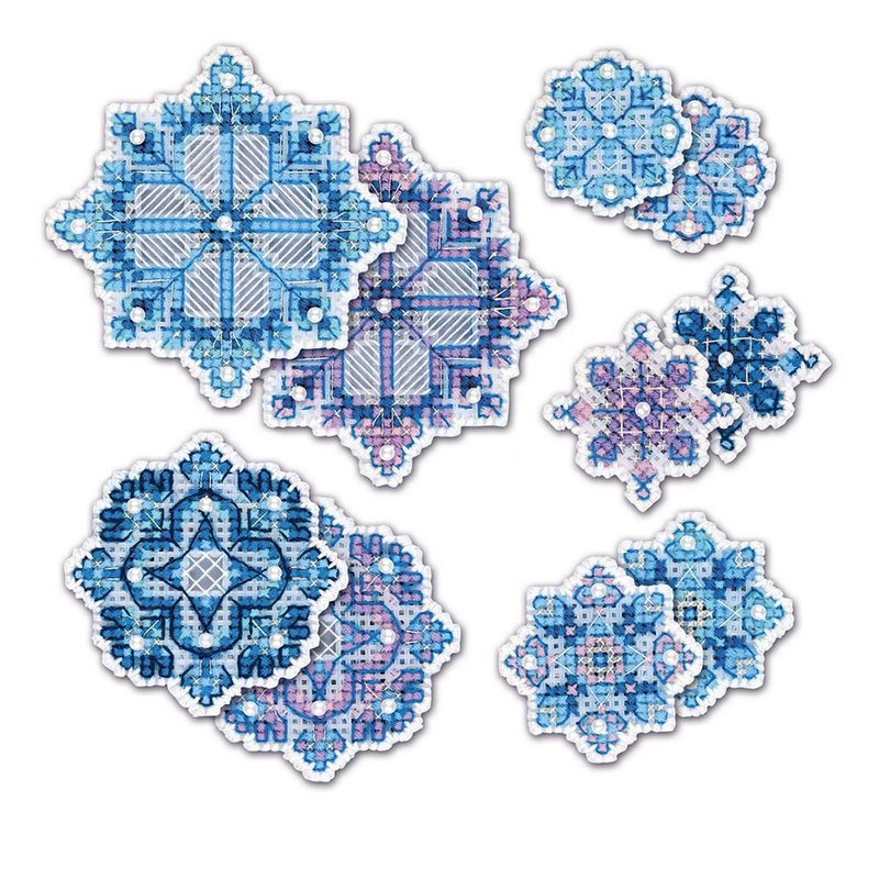 1889AC - RIOLIS 十字繡材料包 - 雪花 - 編織/刺繡/羊毛氈/縫紉 - 其他材質 