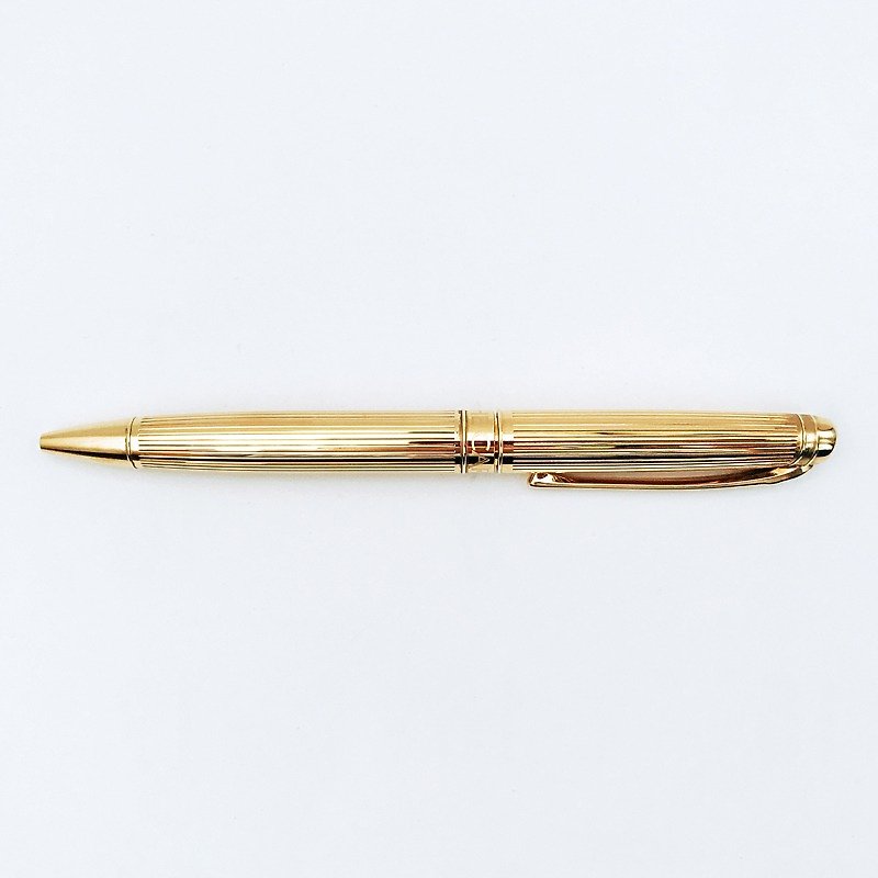 CARAN d'ACHE 利曼金直線紋鋼珠筆 | 瑞士 質感 卡達 文具 - 鋼珠筆 - 其他金屬 金色