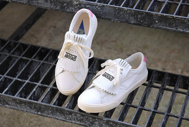 Vintage Tennis OG PINK Women's Sneakers Women's Shoes P0000BBN - รองเท้าวิ่งผู้หญิง - หนังแท้ ขาว
