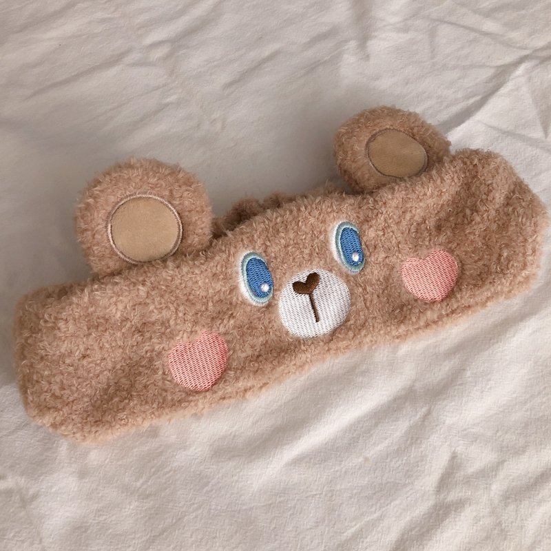 Koubbi bear wash headband (headband) - ที่คาดผม - วัสดุอื่นๆ สีกากี