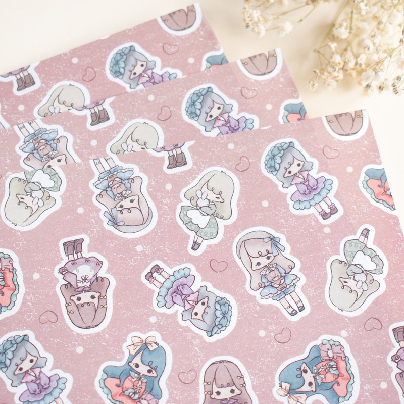 Scrapbooking paper - relaxed and comforting girls - วัสดุห่อของขวัญ - กระดาษ สึชมพู
