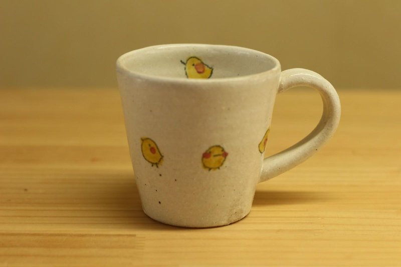 N-like order minutes, a cup of powdered chicks. - Mugs - Pottery White