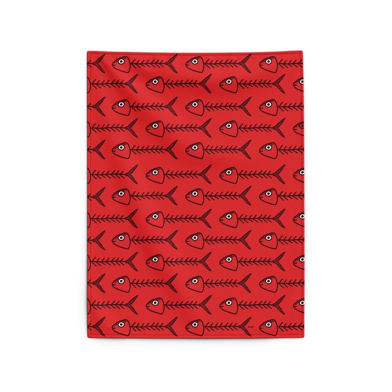 人生的魚刺 - 布幔 - 擺飾/家飾品 - 棉．麻 紅色