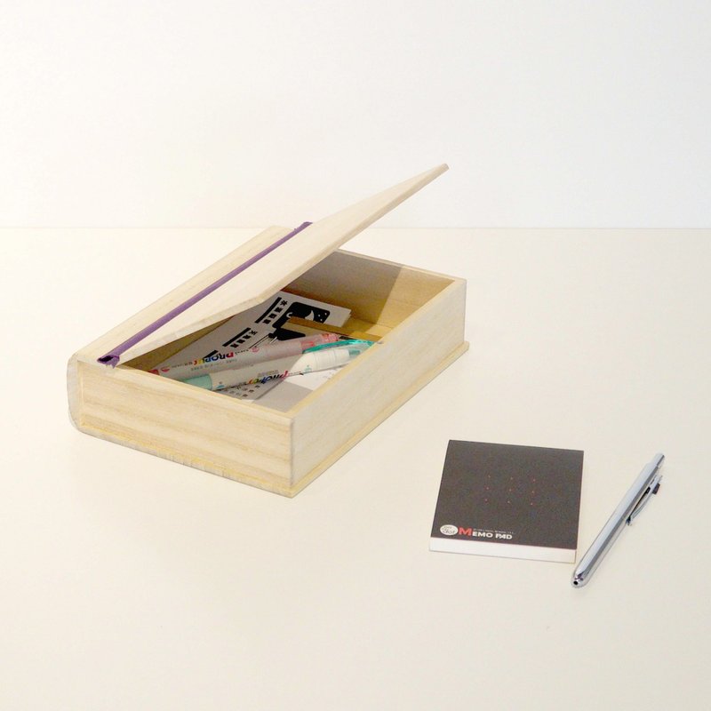 Paulownia Book-Shaped Storage 【BOOK BOX 2】 - Storage - Wood Brown