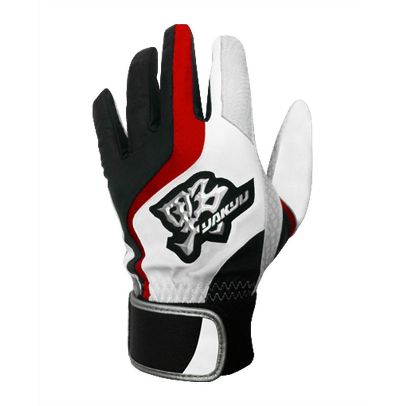 【YAKYU】PRO Style(Single)Genuine Leather - White/Red - อุปกรณ์เสริมกีฬา - หนังแท้ สีแดง