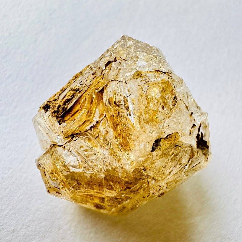 巴基斯坦黃泥骸骨水晶 銀8開窗骨幹水晶 原石原礦標 磁場脈輪 - 擺飾/家飾品 - 其他材質 金色