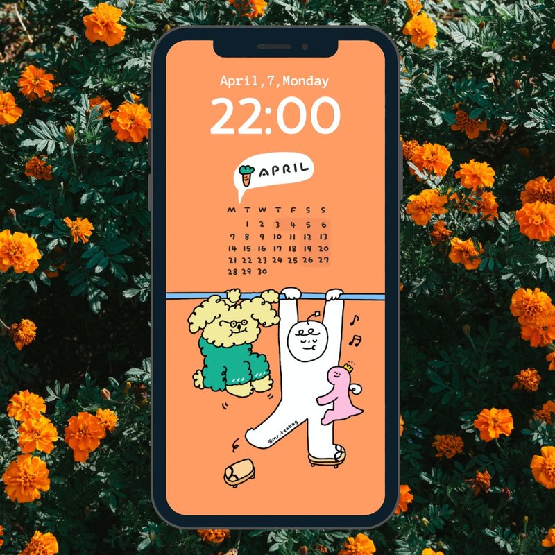 2025 四月桌布 | 小兔回歸 | 手機 | 電子檔 - 電腦手機桌布/貼圖/App 圖示 - 其他材質 