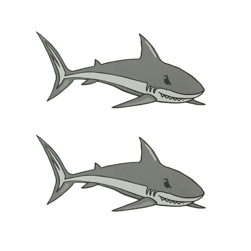 1212 play Design funny stickers waterproof stickers everywhere - Mr. Shark - Stickers - Waterproof Material Gray