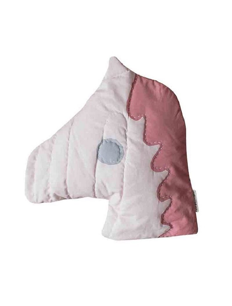 北歐設計師款 – 抱枕GUS HORSE QUILTED CUSHION - 枕頭/咕𠱸 - 棉．麻 粉紅色