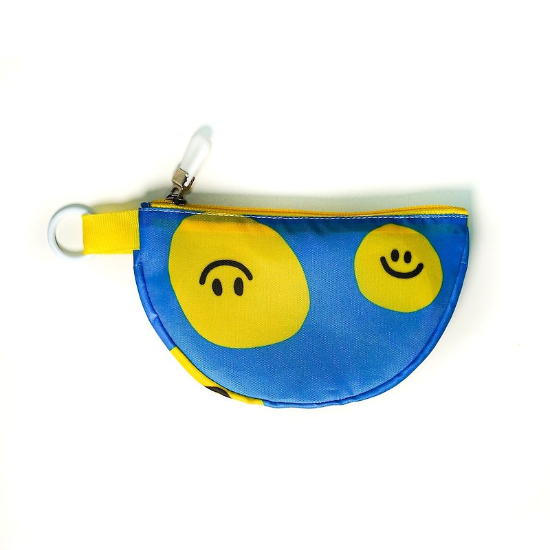 SMILEY PUFF BAG - 零錢包/小錢包 - 其他材質 藍色