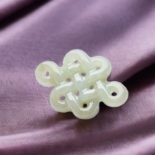 瓔珞珠寶盒 E.L.Jewelry Box 【結‧緣】冰綠翡翠吉祥結吊飾 | 天然緬甸玉翡翠A貨 | 送禮