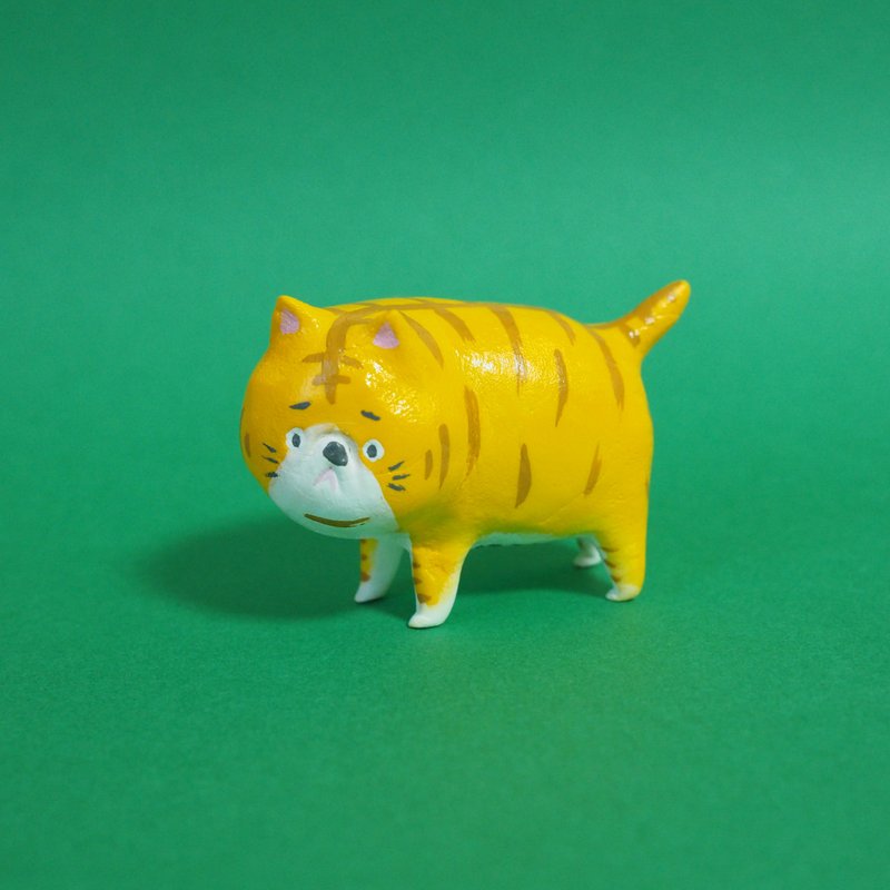 Tiger exotic shorthair - 公仔/玩偶 - 黏土 橘色