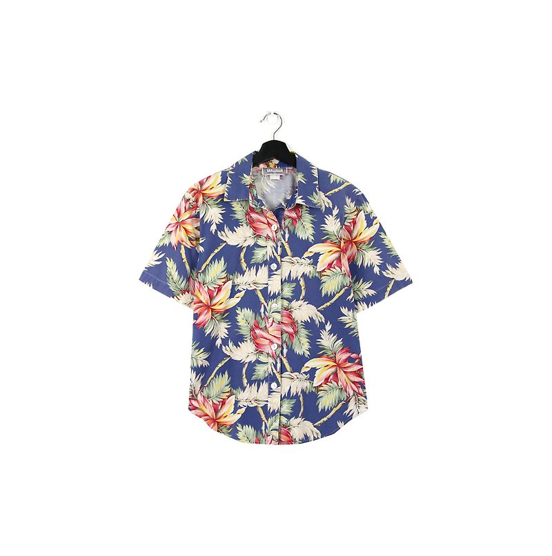 グリーンに戻る::霧の草/男性と女性のためのウェアラブル// vintage Hawaii Shirts - シャツ メンズ - コットン・麻 