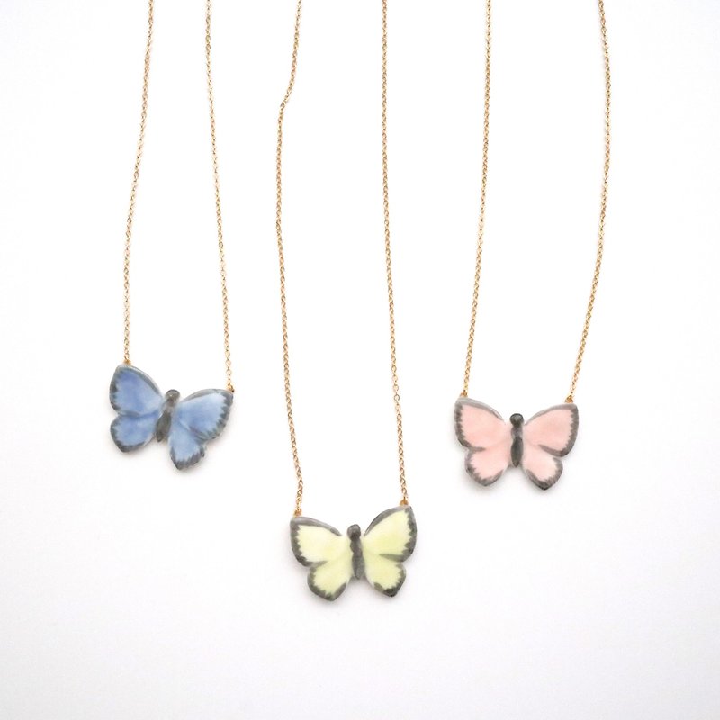 Butterfly necklace - ネックレス - 磁器 