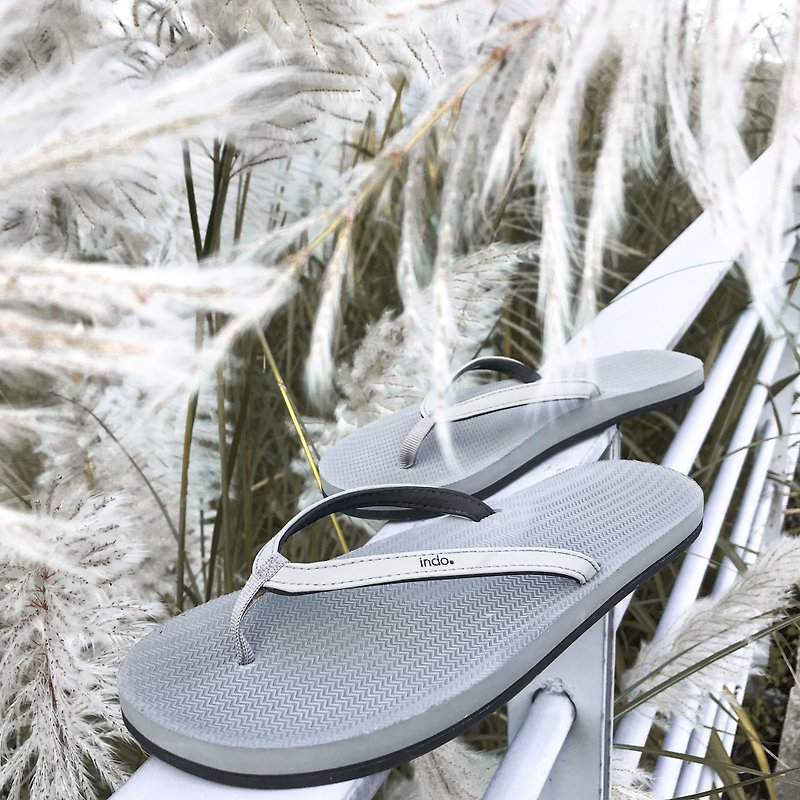 indosole ESSNTLS Flip Flops Women Granite - Slippers - Eco-Friendly Materials Gray